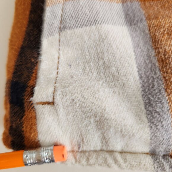 Victory Outfitters Plaid Snap Front Sherpa Lined Flannel Shirt Jacket Cozy - Picture 9 of 11